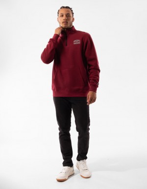 Russell Athletic Arch 1/4 Zip Muške Top Bordo | YGAXCU476