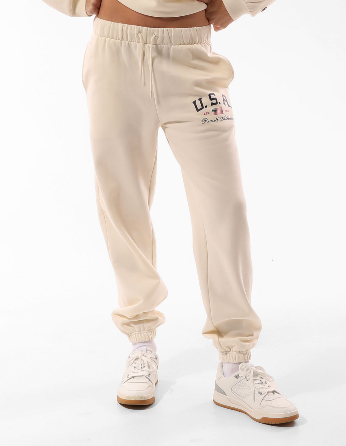 Russell Athletic 1902 Baggy Ženske Track pants Bež | JOBDGF452