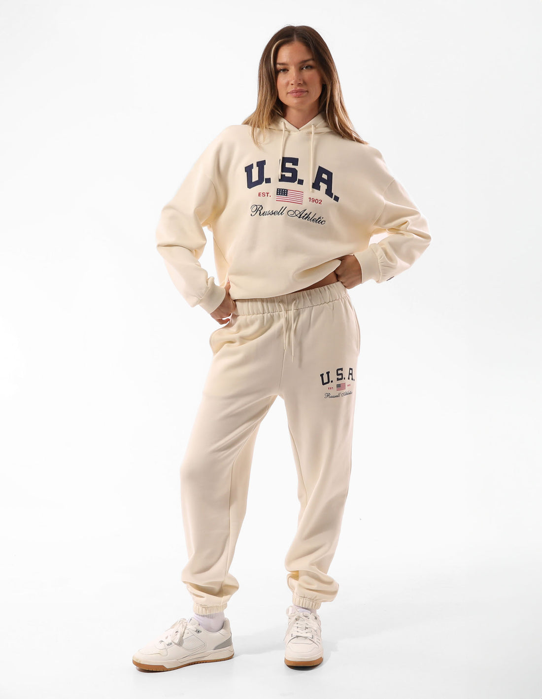 Russell Athletic 1902 Baggy Ženske Track pants Bež | JOBDGF452