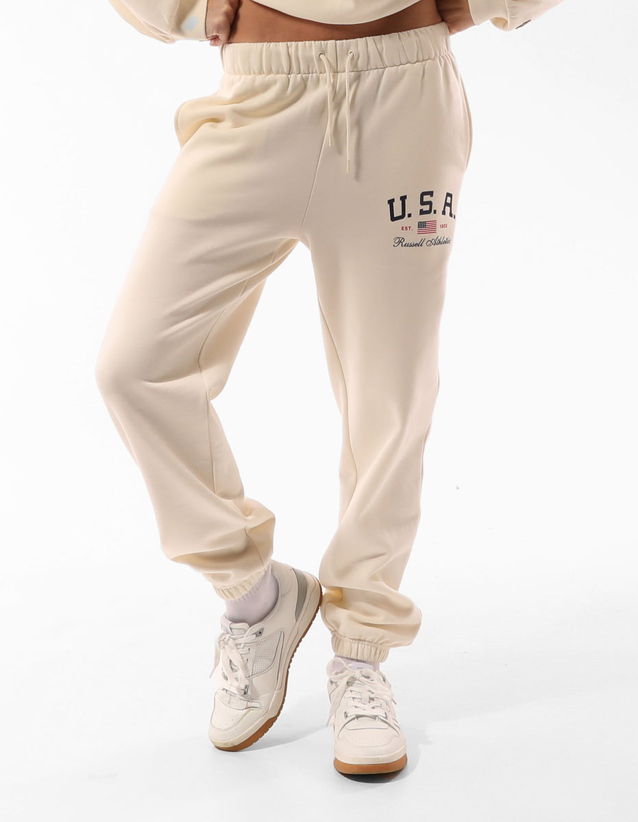 Russell Athletic 1902 Baggy Ženske Track pants Bež | JOBDGF452