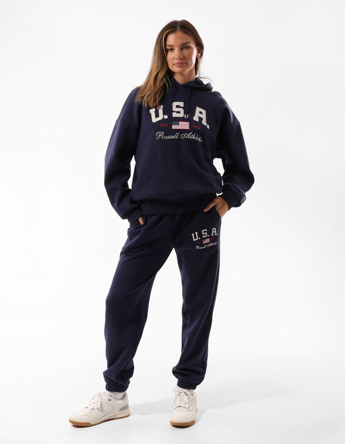 Russell Athletic 1902 Baggy Ženske Track pants Plave | NBTXEA783