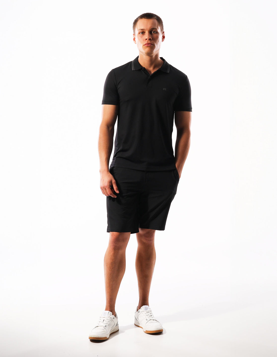 Russell Athletic Active Polo Muške Majice Crne | PSRTJC819