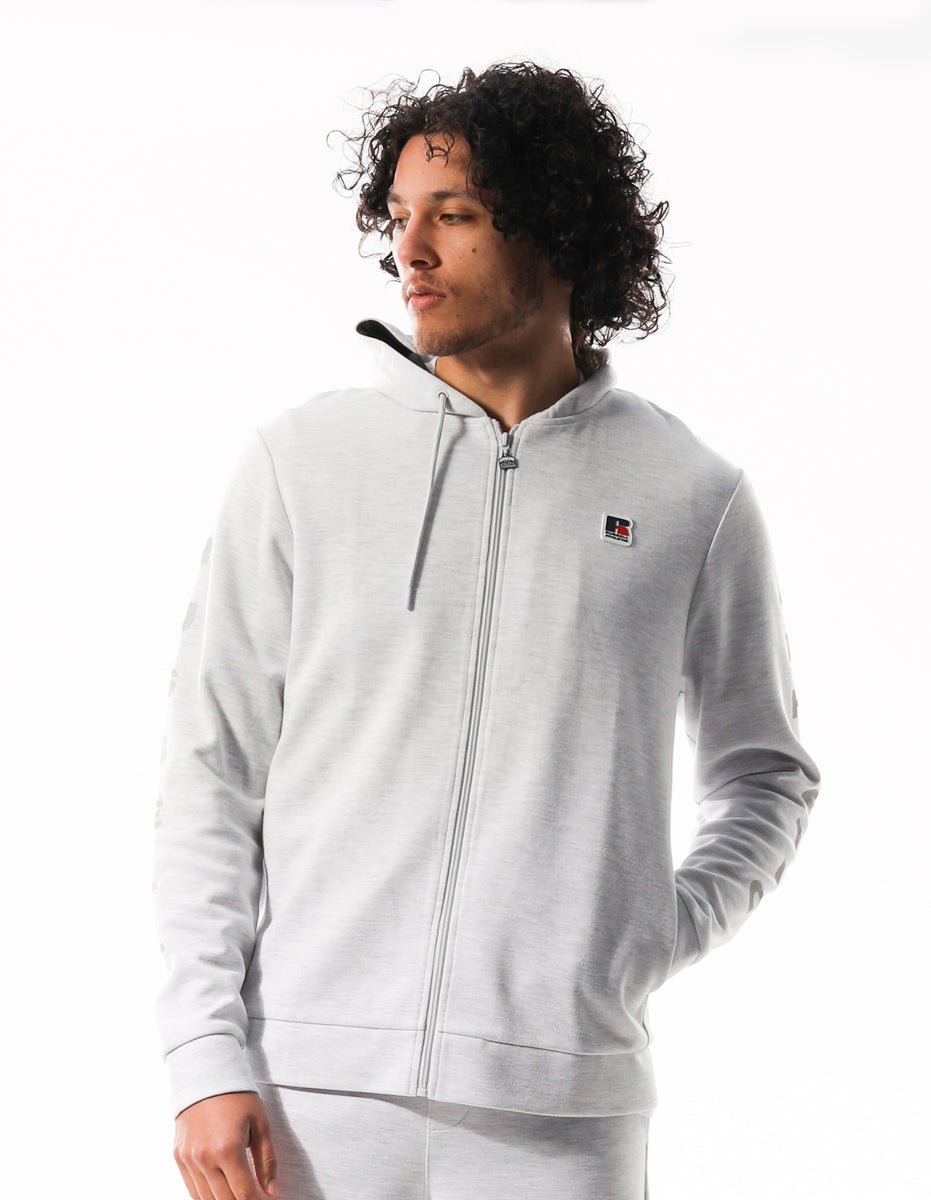 Russell Athletic Americana Tech Fleece Zip Muške Majica s Kapuljačom Svijetlo Sive | NRXZAB062