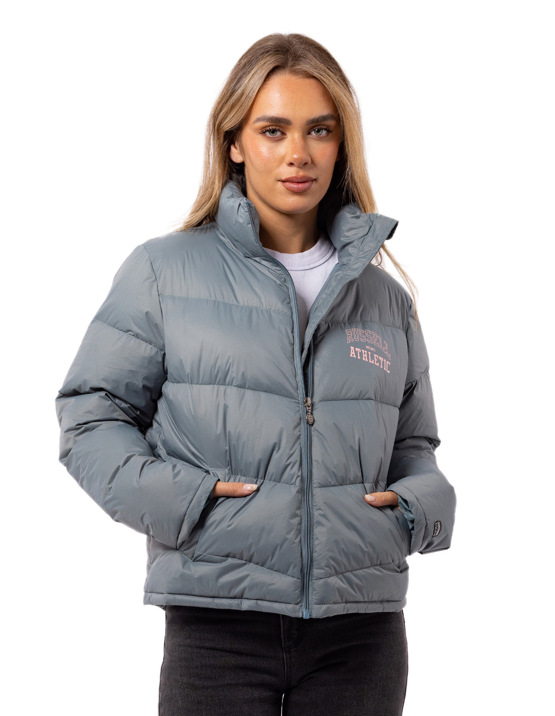 Russell Athletic Arch Logo Ženske Puffer Jakna Indigo | UXTHPN074