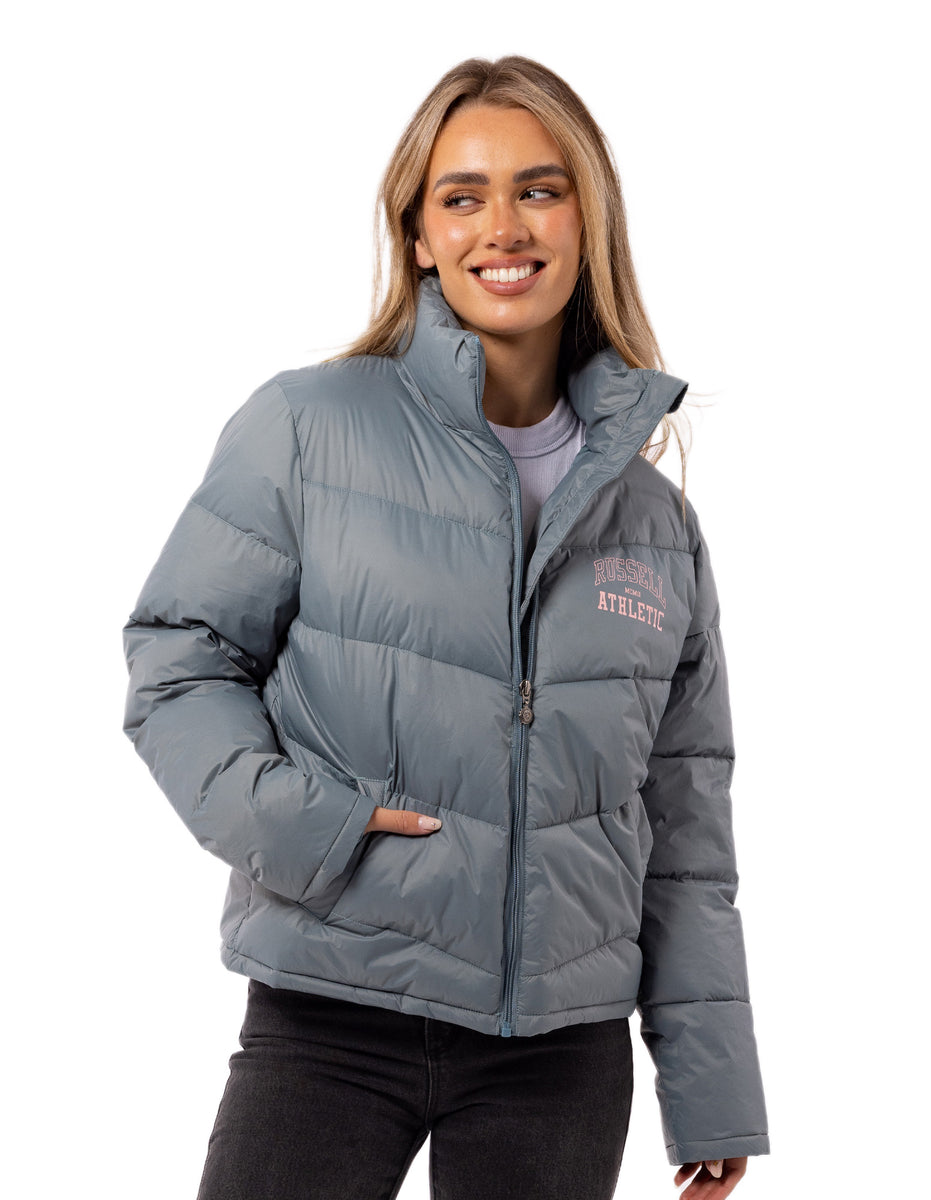 Russell Athletic Arch Logo Ženske Puffer Jakna Indigo | UXTHPN074