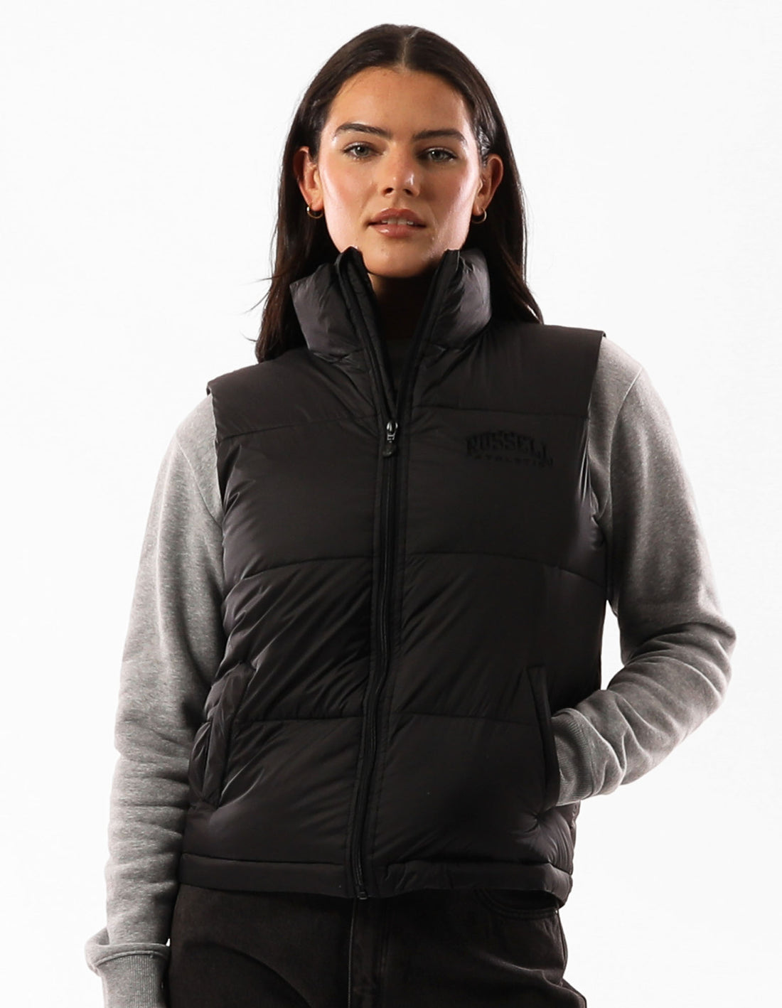 Russell Athletic Arlington Vest Ženske Puffer Jakna Crne | LRDTNI146