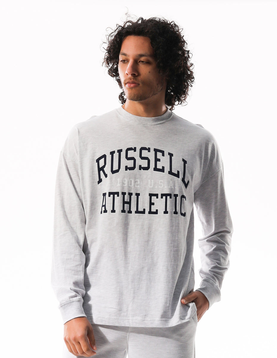 Russell Athletic Big Arch Outline Long Sleeve Muške Majice Svijetlo Sive | KZCDAX531