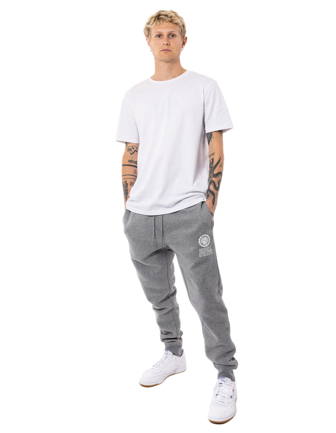 Russell Athletic Collegiate Flock Muške Track pants Sive | HAXPGC809