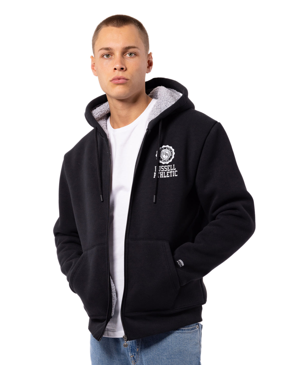 Russell Athletic Collegiate Sherpa Muške Jakne Crne | NIFMCT732