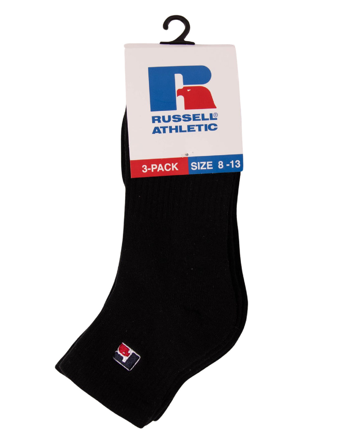 Russell Athletic Essential Quarter 3 Pack Accessories Čarape Crne | DCSHTL985