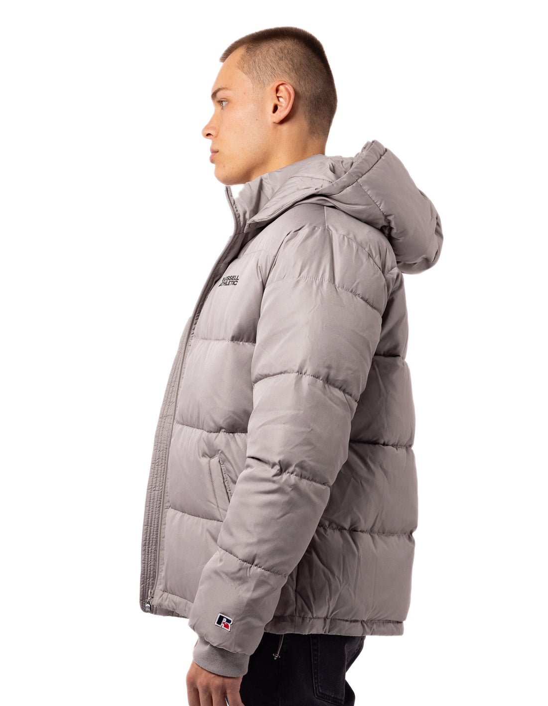 Russell Athletic Hamptonin Timber Muške Puffer Jakna Svijetlo Sive Smeđe | NFDBUA370