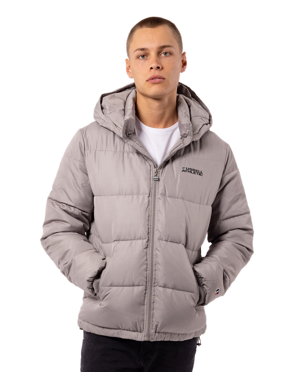 Russell Athletic Hamptonin Timber Muške Puffer Jakna Svijetlo Sive Smeđe | NFDBUA370