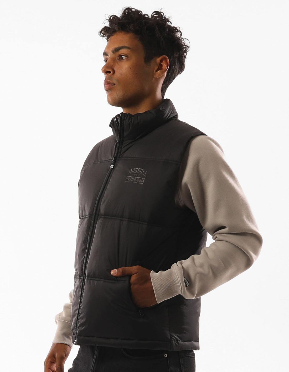 Russell Athletic Kennedy Vest Muške Puffer Jakna Crne | MPVYJE817