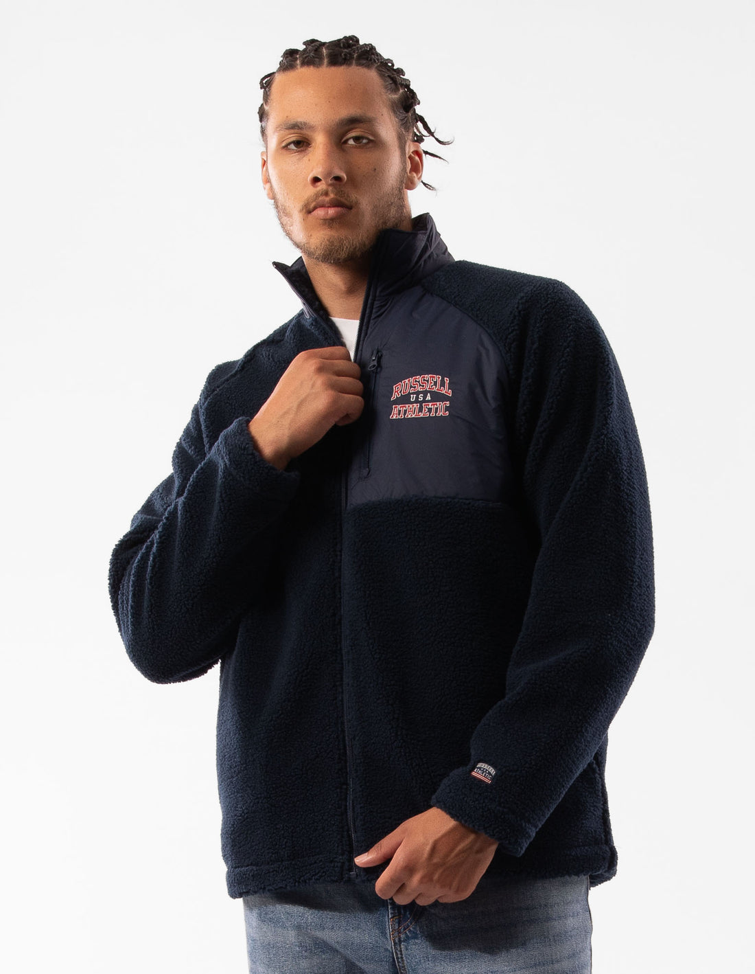 Russell Athletic Lewis Polar Fleece Muške Jakne Tamnoplave | OENMZR651