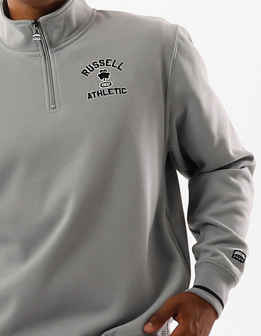 Russell Athletic Lexington 1/4 Zip Muške Top Sive | QHJFAR634