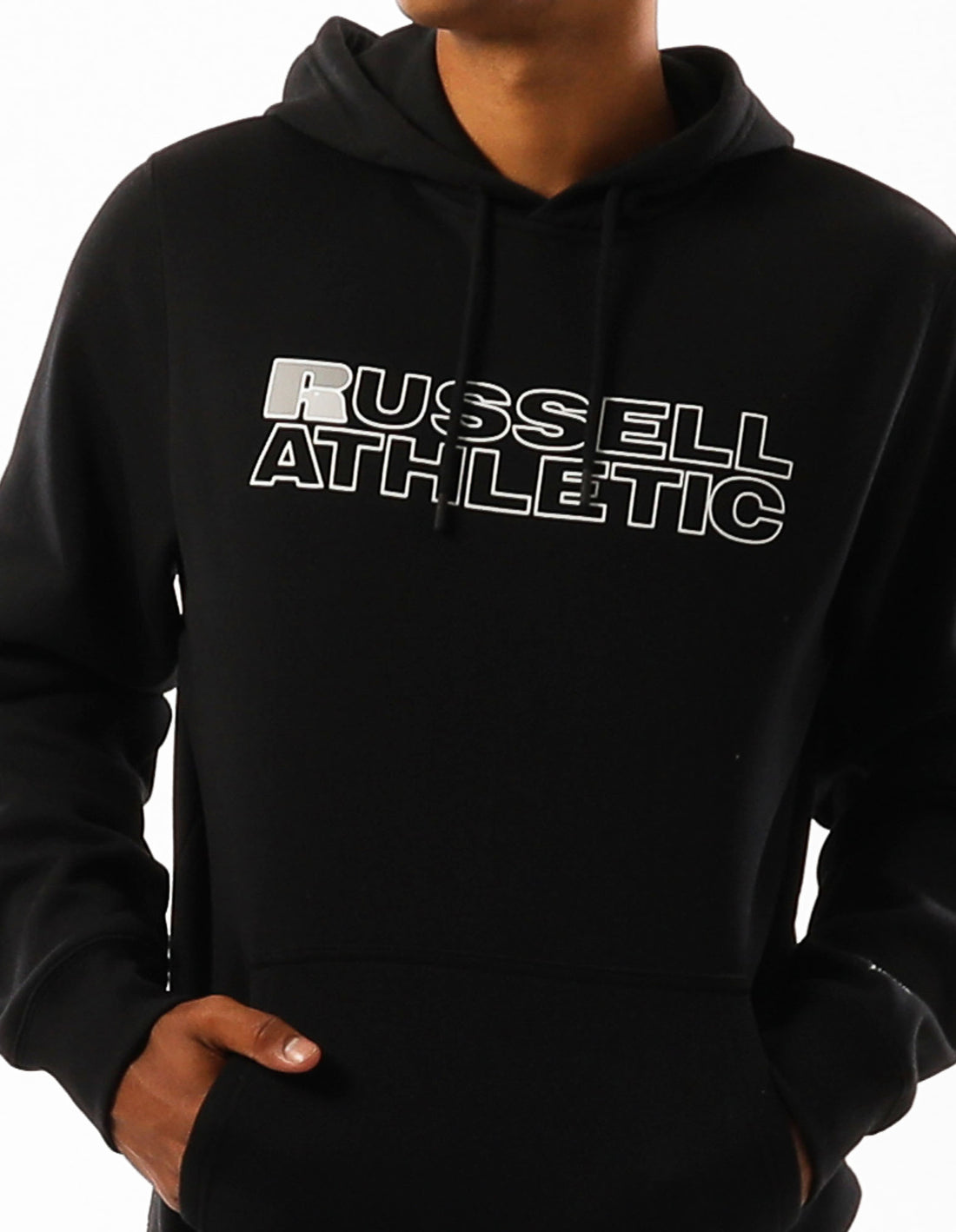 Russell Athletic Original Modern Logo Muške Majica s Kapuljačom Crne | RYTBOV485