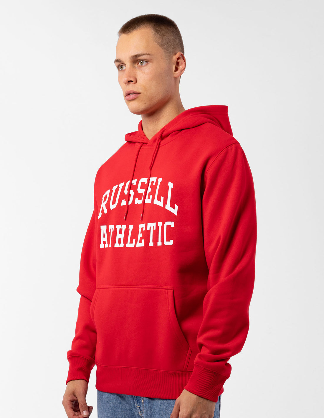 Russell Athletic Originals Arch Logo Muške Majica s Kapuljačom Crvene | GJHXRB498