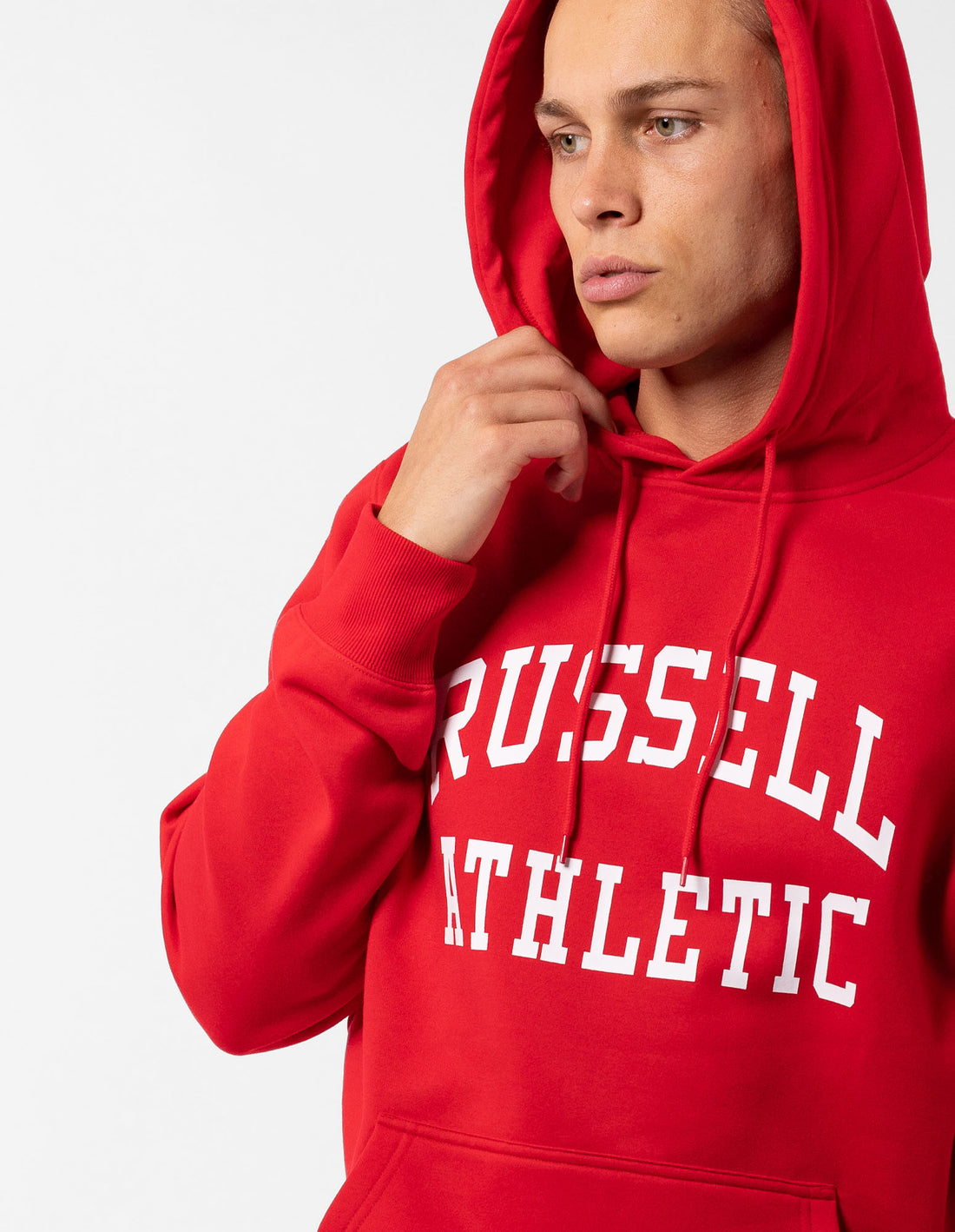 Russell Athletic Originals Arch Logo Muške Majica s Kapuljačom Crvene | GJHXRB498