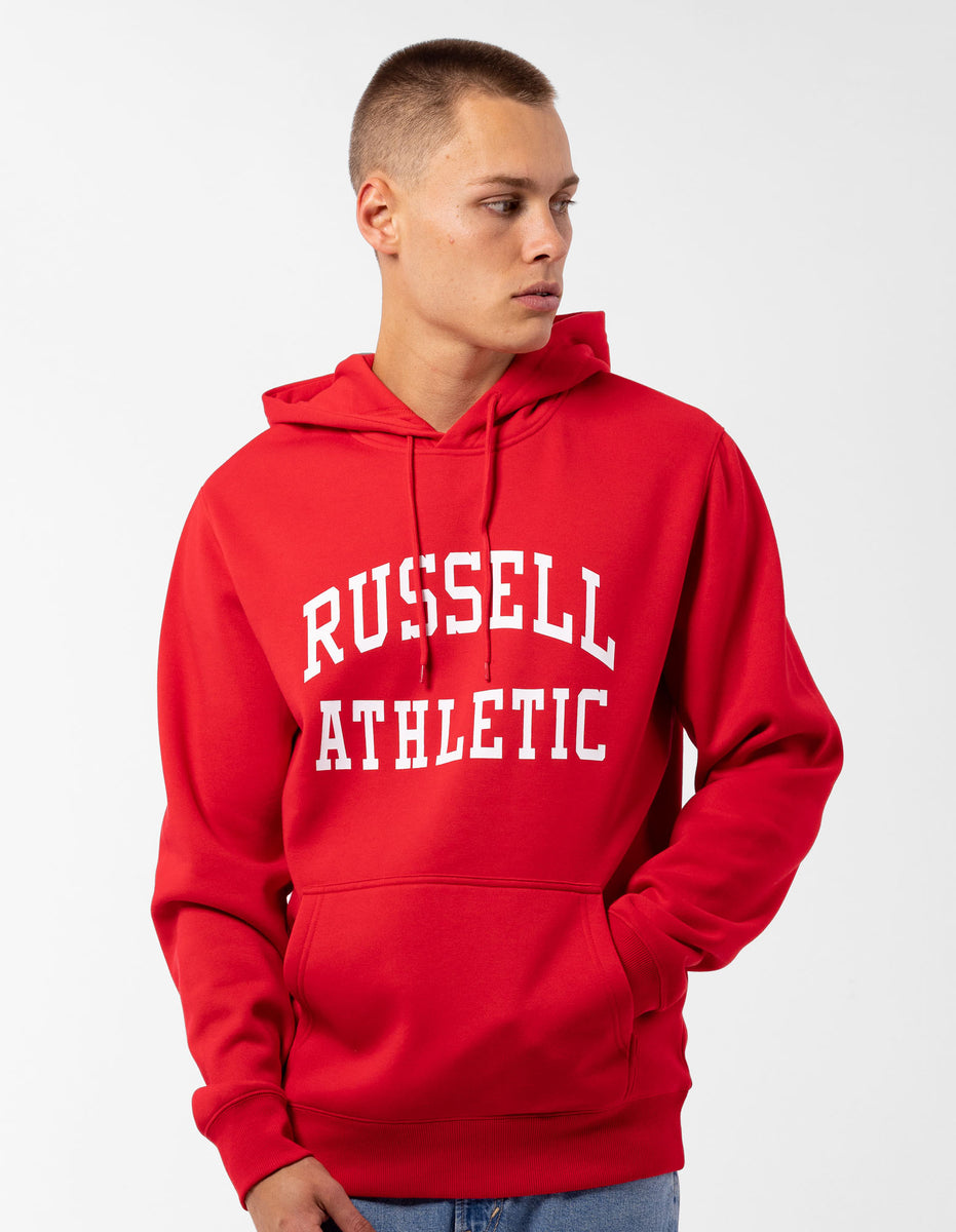 Russell Athletic Originals Arch Logo Muške Majica s Kapuljačom Crvene | GJHXRB498