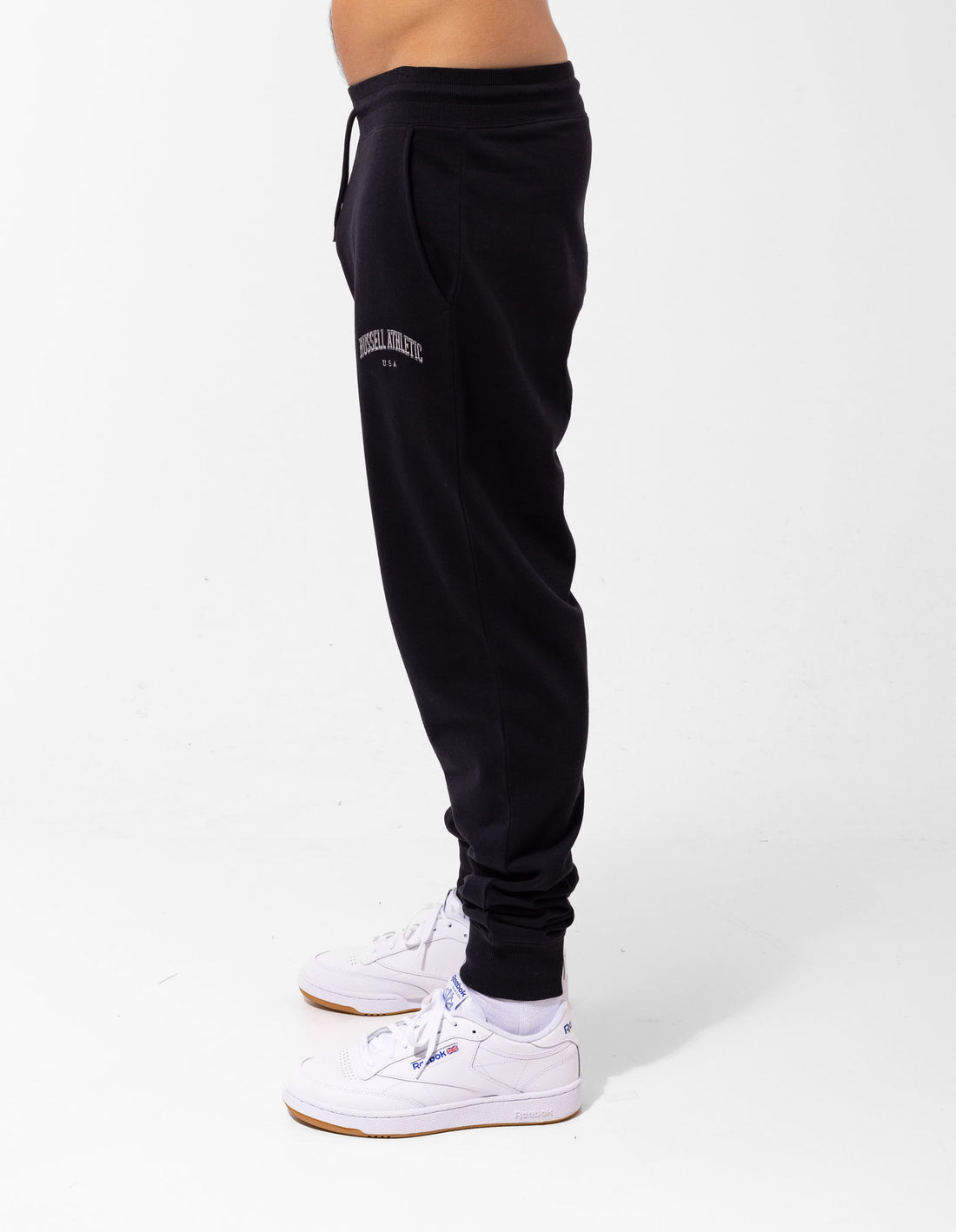 Russell Athletic Originals Big Arch Unbrushed Cuffed Muške Track pants Crne | XAUYDZ794