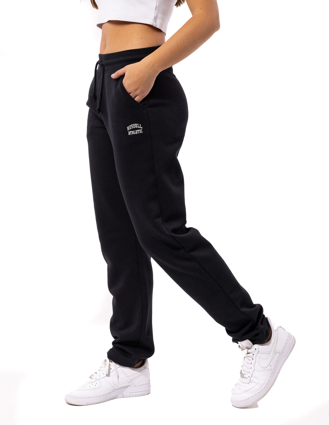 Russell Athletic Originals Small Arch Open Leg Ženske Track pants Crne | UDFHKJ639