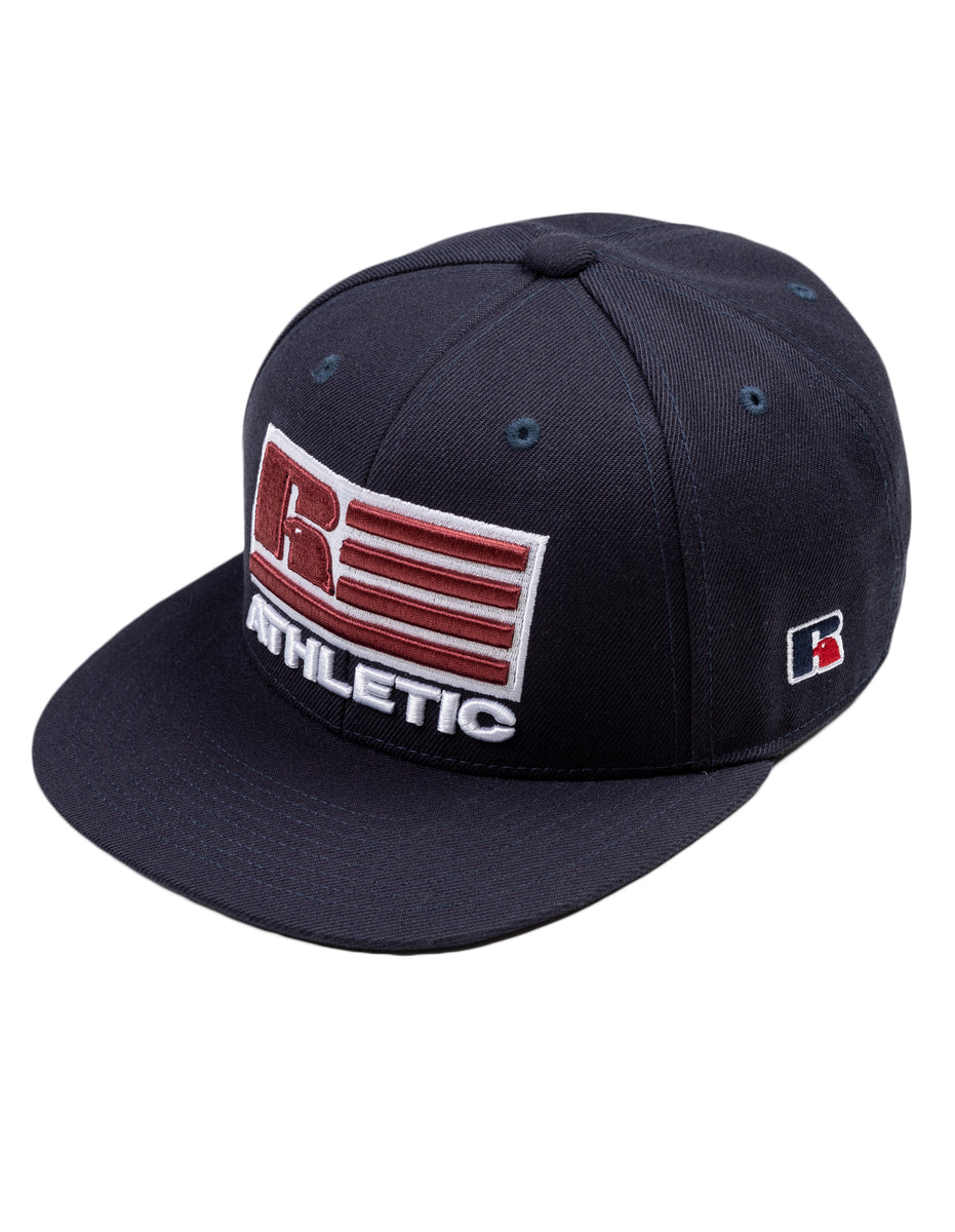 Russell Athletic Patriot Logo Snap Back 3D Embroidered Accessories Kape Tamnoplave | LHRNJM463