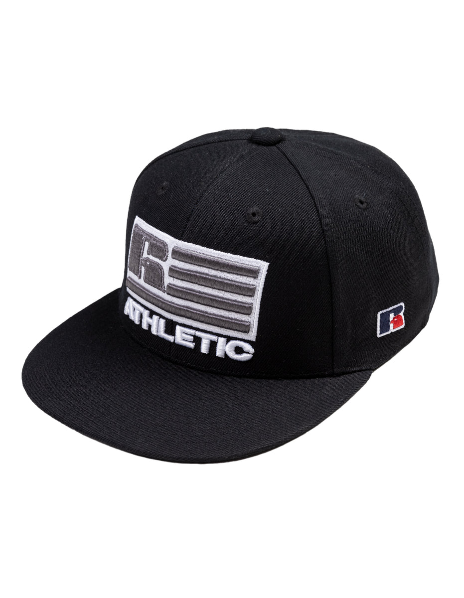 Russell Athletic Patriot Logo Snap Back 3D Embroidered Accessories Kape Crne | ZATFBD649