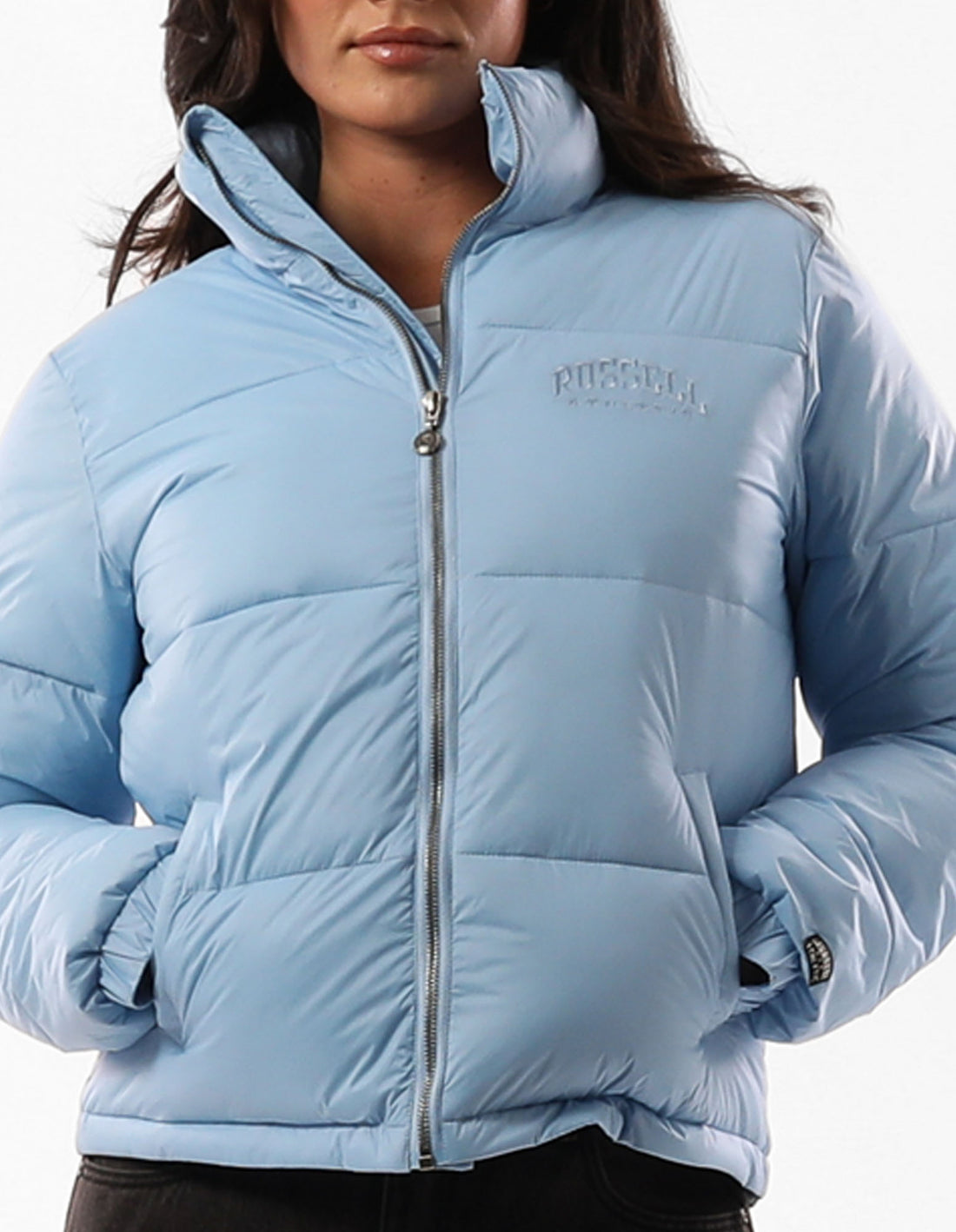 Russell Athletic Seattle Sea Cropped Ženske Puffer Jakna Plave | BWJXAT078