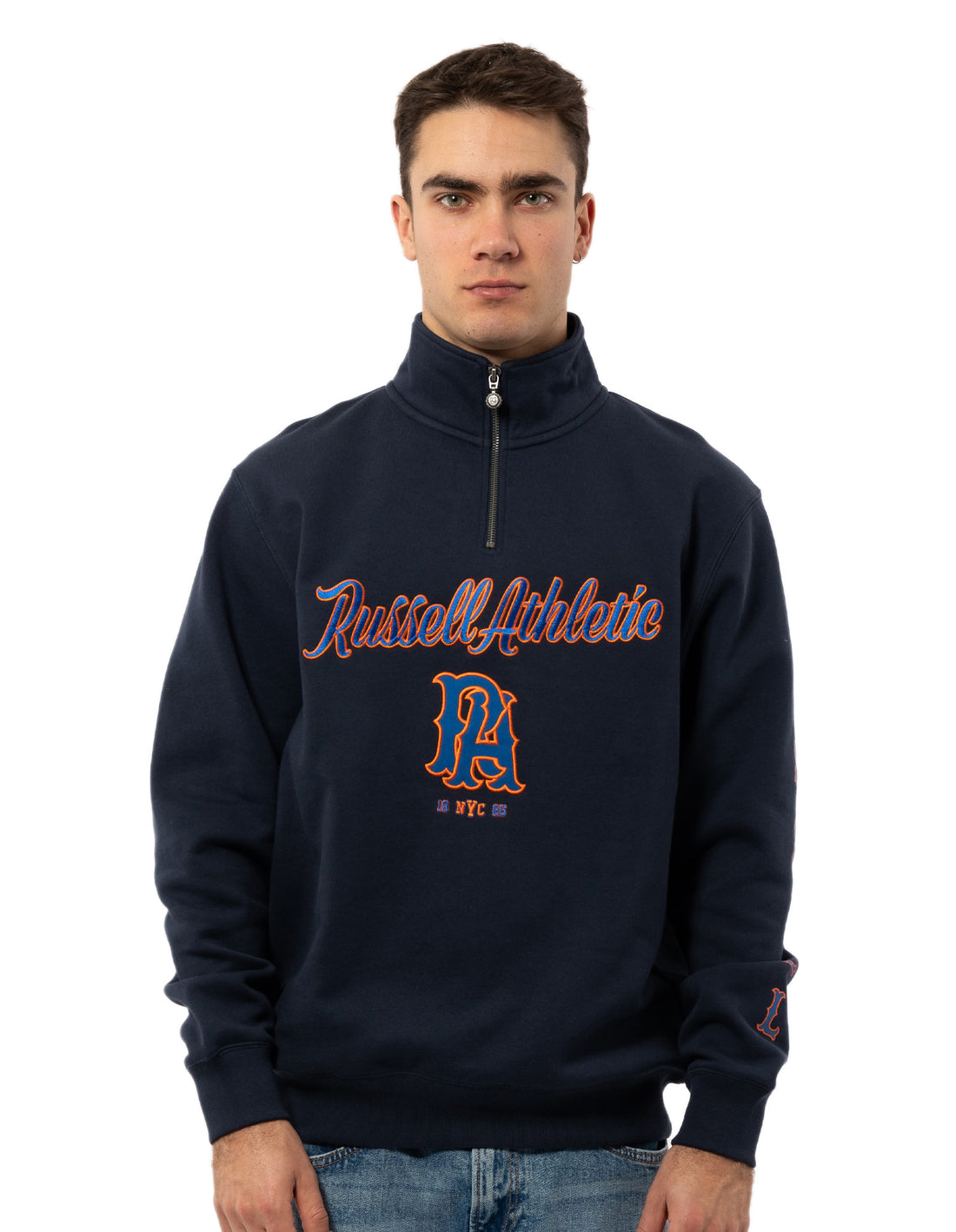 Russell Athletic Strike Out 1/4 Zip Muške Top Tamnoplave | WDTALN093