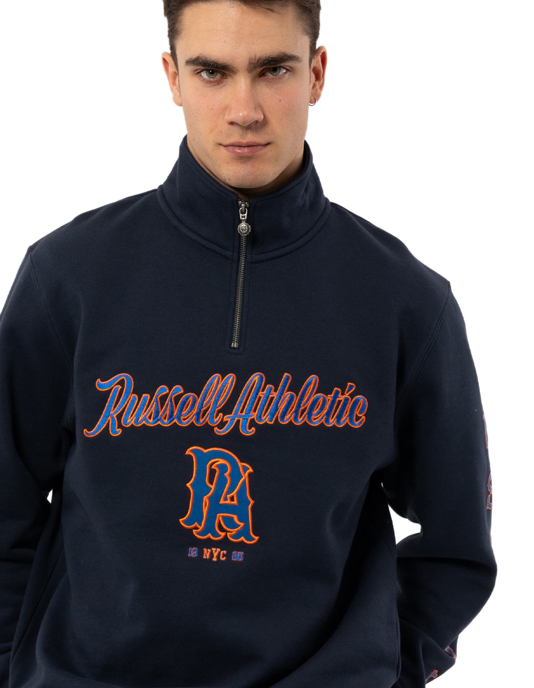 Russell Athletic Strike Out 1/4 Zip Muške Top Tamnoplave | WDTALN093