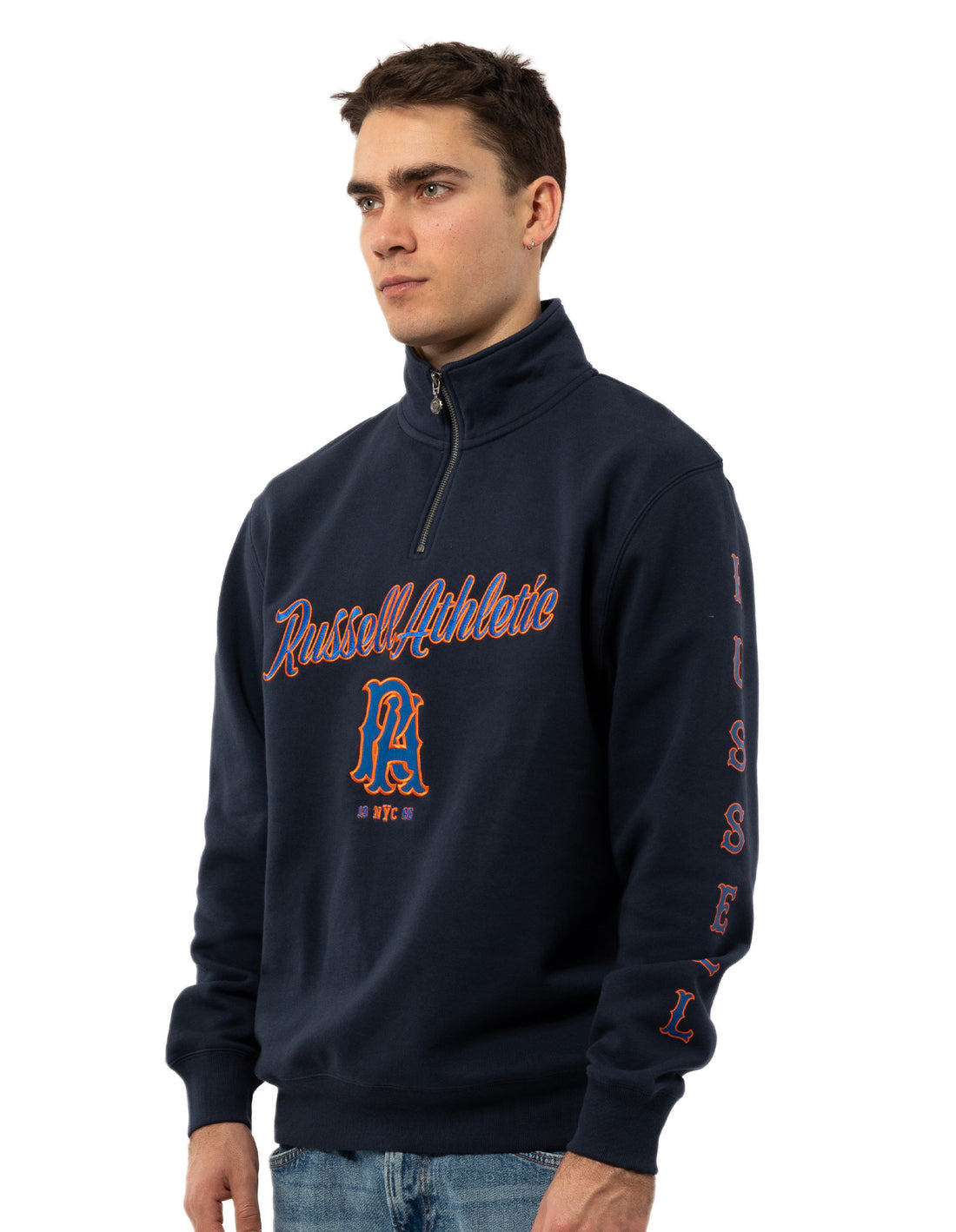 Russell Athletic Strike Out 1/4 Zip Muške Top Tamnoplave | WDTALN093