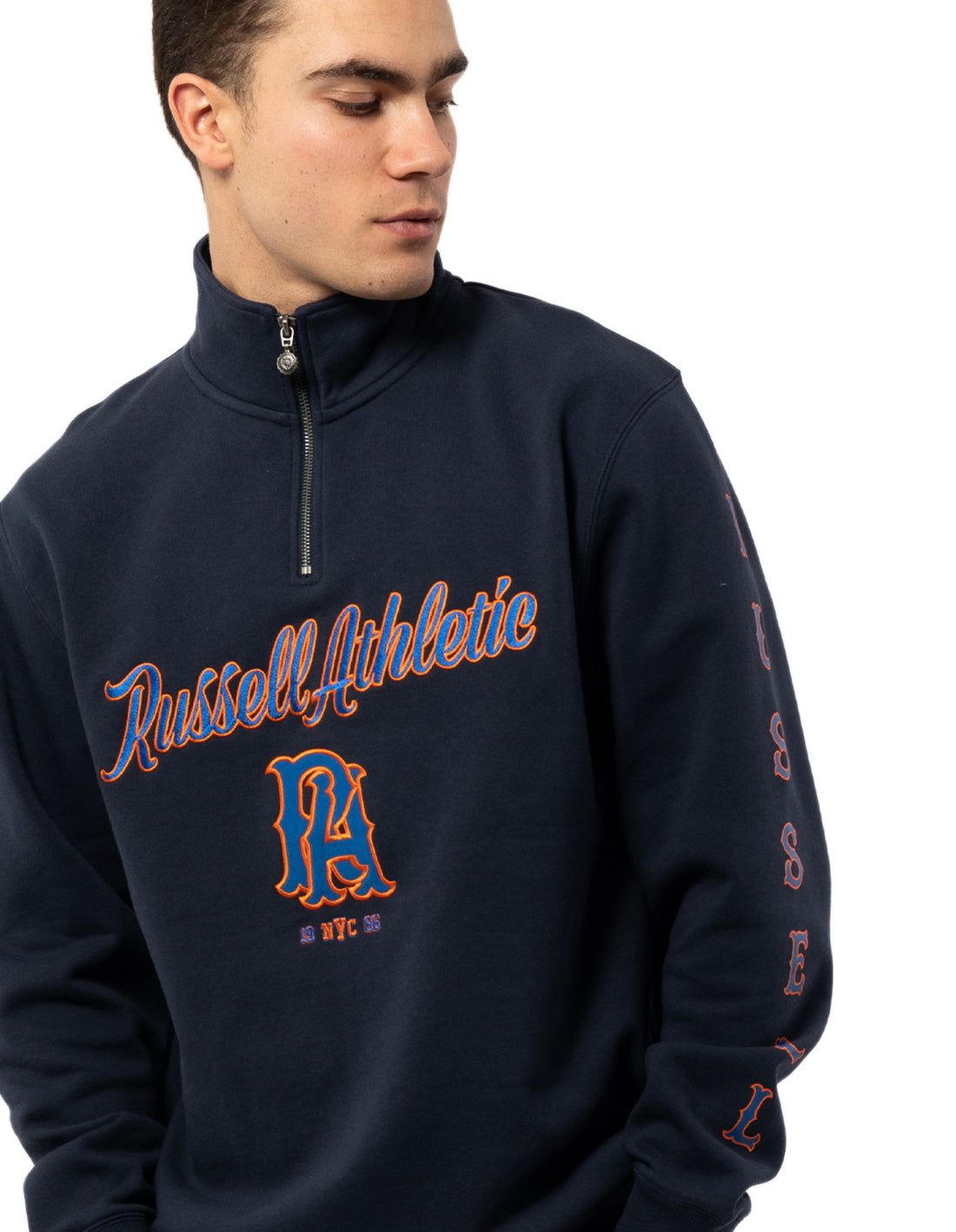 Russell Athletic Strike Out 1/4 Zip Muške Top Tamnoplave | WDTALN093